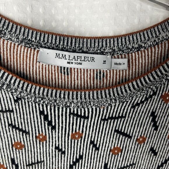 MM Lafleur The Choe Sprinkle Knit Short Sleeve Crew Neck Top Fall Office Size M - Picture 5 of 9